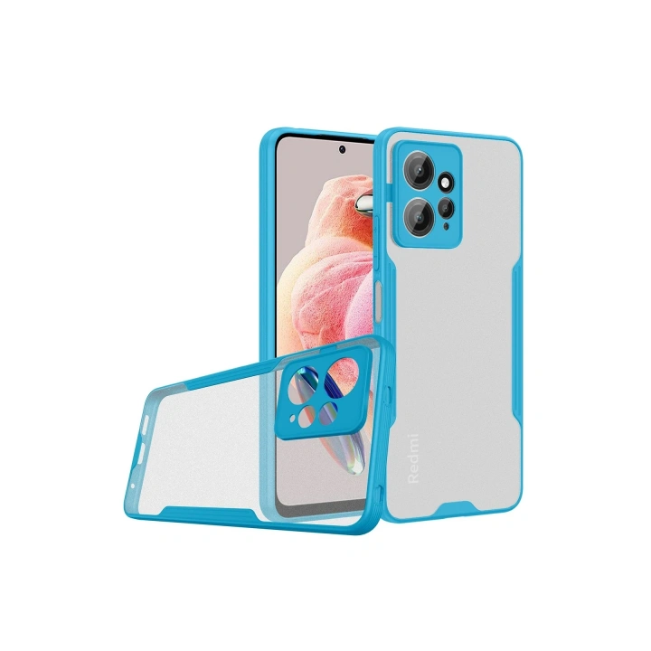 BFS  Xiaomi Redmi Note 12 4G Kılıf Platin Silikon - Mavi