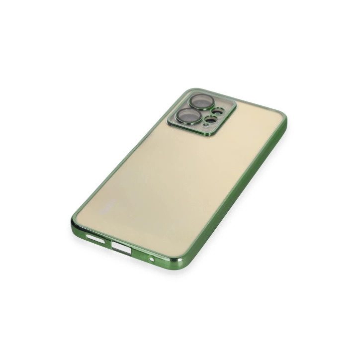 BFS  Xiaomi Redmi Note 12 4G Kılıf Razer Lensli Silikon - Yeşil