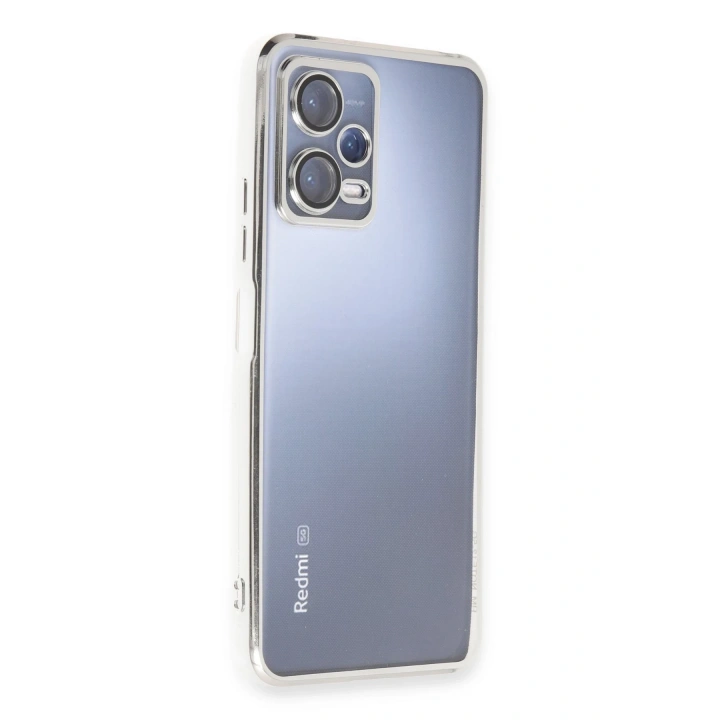 BFS  Xiaomi Redmi Note 12 5G Kılıf  Lensli Silikon - Gümüş