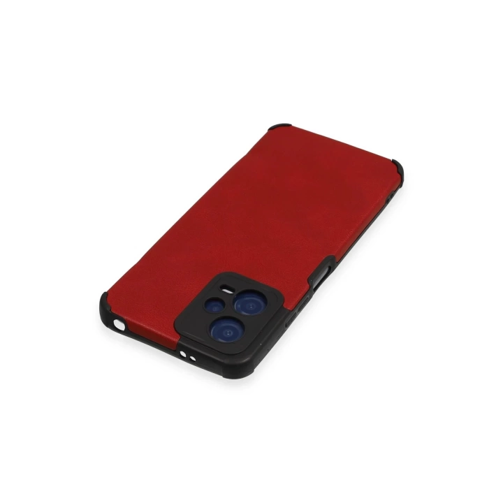 BFS  Xiaomi Redmi Note 12 5G Kılıf Loop Deri Silikon - Kırmızı