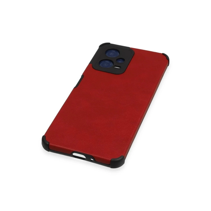 BFS  Xiaomi Redmi Note 12 5G Kılıf Loop Deri Silikon - Kırmızı