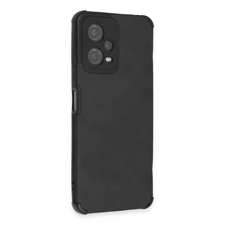 BFS  Xiaomi Redmi Note 12 5G Kılıf Loop Deri Silikon - Siyah