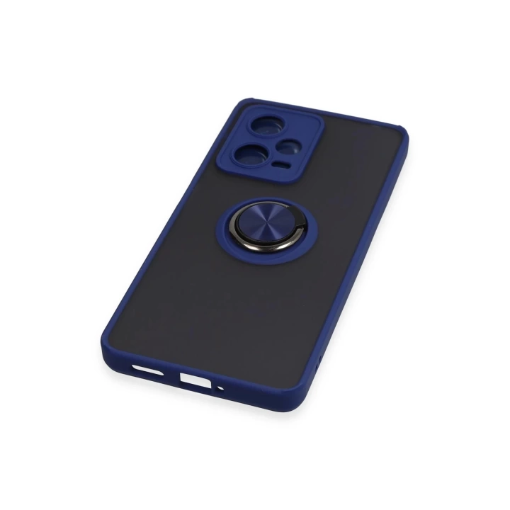 BFS  Xiaomi Redmi Note 12 5G Kılıf Montreal Yüzüklü Silikon Kapak - Lacivert
