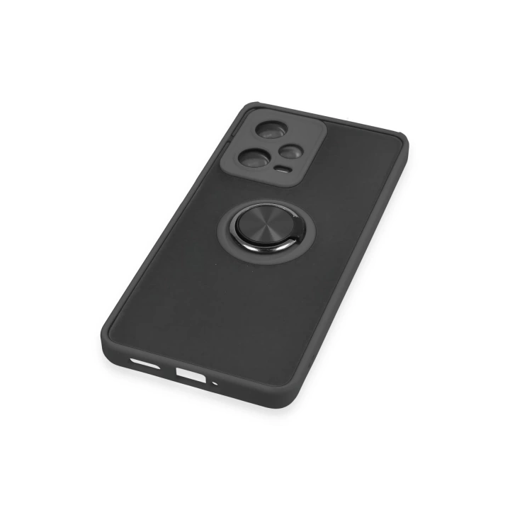 BFS  Xiaomi Redmi Note 12 5G Kılıf Montreal Yüzüklü Silikon Kapak - Siyah