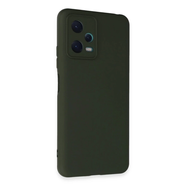 BFS  Xiaomi Redmi Note 12 5G Kılıf Nano içi Kadife Silikon - Koyu Yeşil