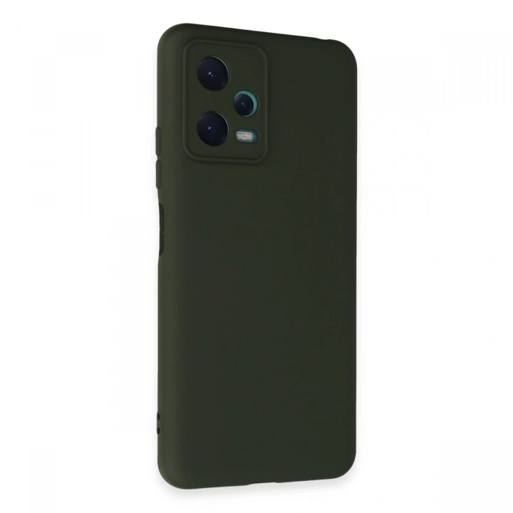 BFS  Xiaomi Redmi Note 12 5G Kılıf Nano içi Kadife Silikon - Koyu Yeşil