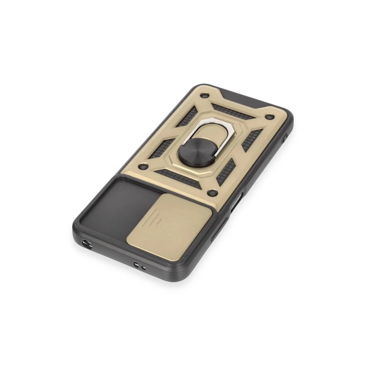 BFS  Xiaomi Redmi Note 12 5G Kılıf Pars Lens Yüzüklü Silikon - Gold