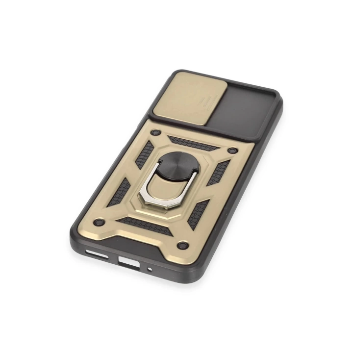BFS  Xiaomi Redmi Note 12 5G Kılıf Pars Lens Yüzüklü Silikon - Gold
