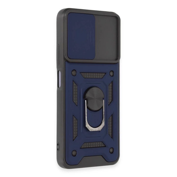 BFS  Xiaomi Redmi Note 12 5G Kılıf Pars Lens Yüzüklü Silikon - Lacivert