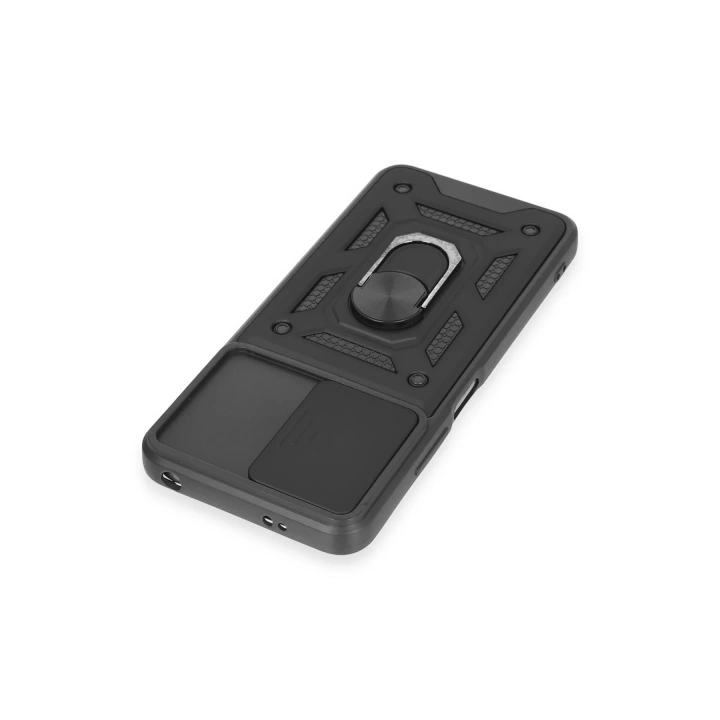 BFS  Xiaomi Redmi Note 12 5G Kılıf Pars Lens Yüzüklü Silikon - Siyah
