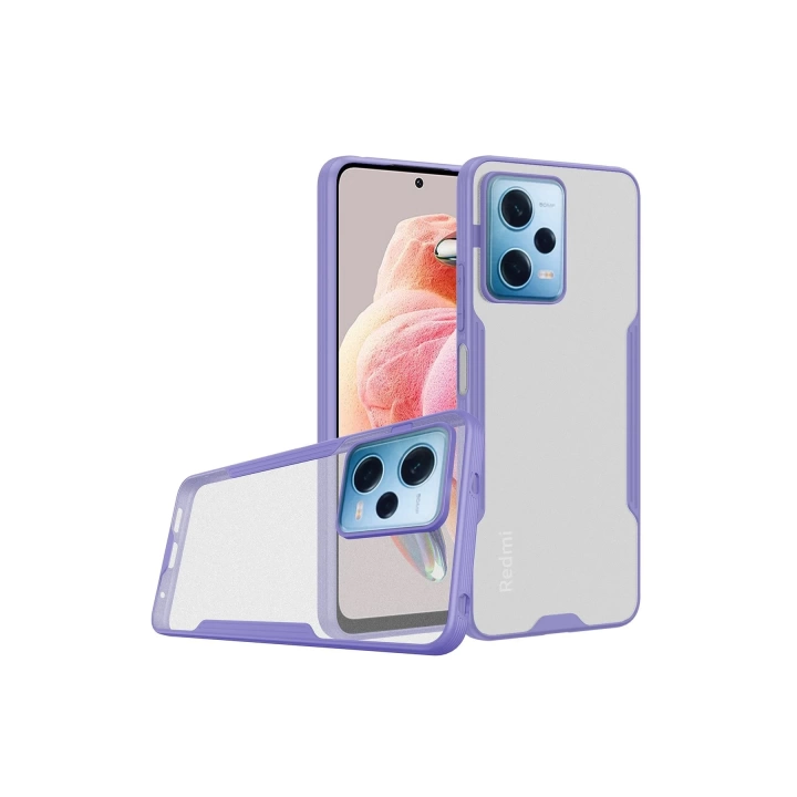 BFS  Xiaomi Redmi Note 12 5G Kılıf Platin Silikon - Lila