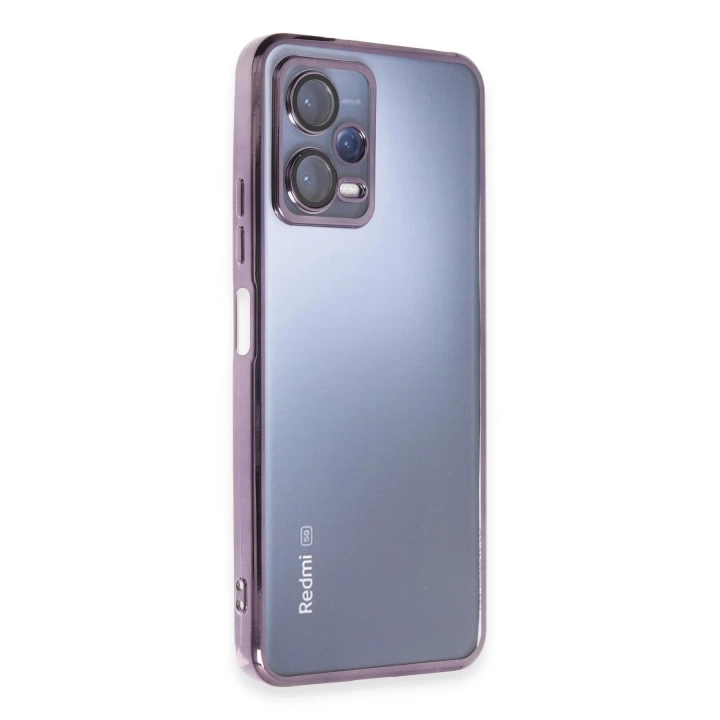 BFS  Xiaomi Redmi Note 12 5G Kılıf Razer Lensli Silikon - Mor