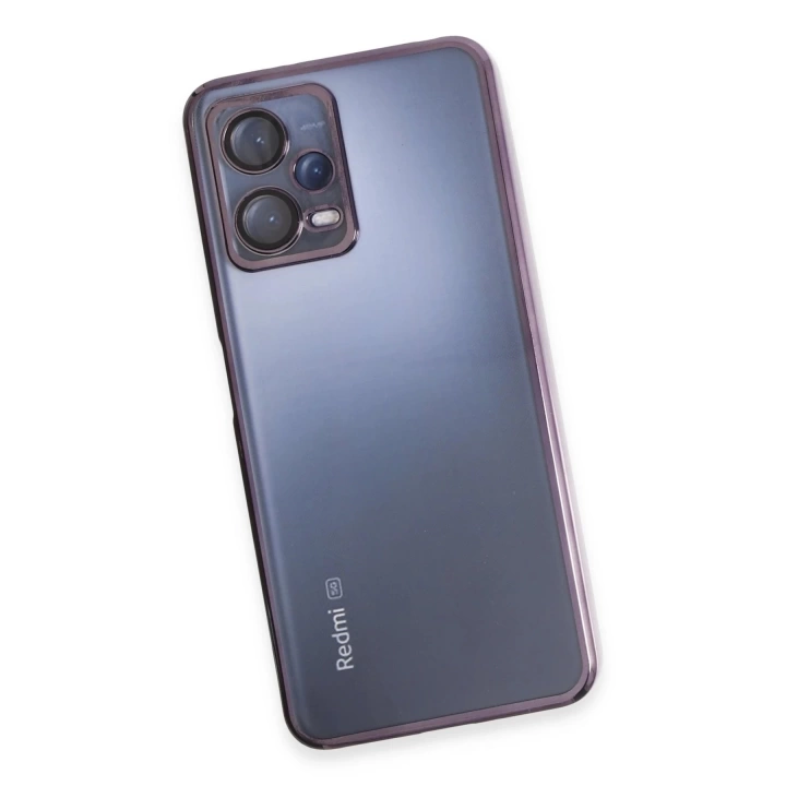 BFS  Xiaomi Redmi Note 12 5G Kılıf Razer Lensli Silikon - Mor