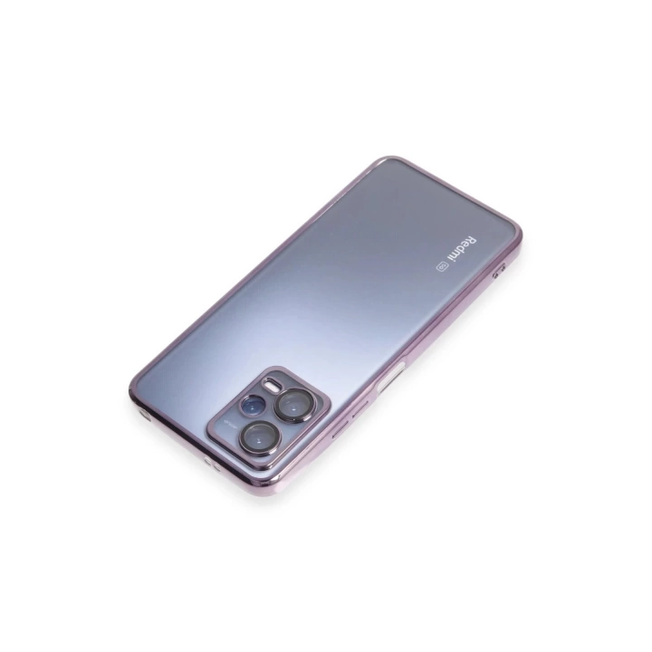 BFS  Xiaomi Redmi Note 12 5G Kılıf Razer Lensli Silikon - Mor