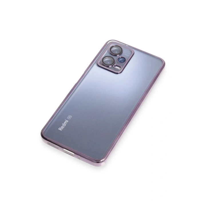 BFS  Xiaomi Redmi Note 12 5G Kılıf Razer Lensli Silikon - Mor