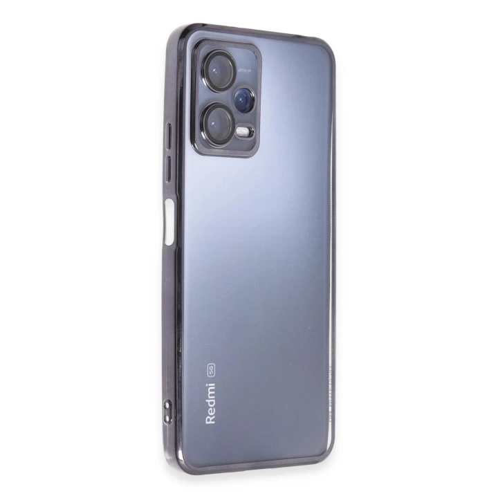 BFS  Xiaomi Redmi Note 12 5G Kılıf Razer Lensli Silikon - Siyah
