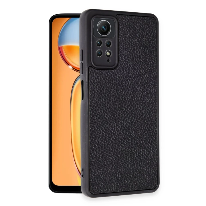 BFS  Xiaomi Redmi Note 12 Pro 4G Kılıf Aras Deri Kapak - Siyah
