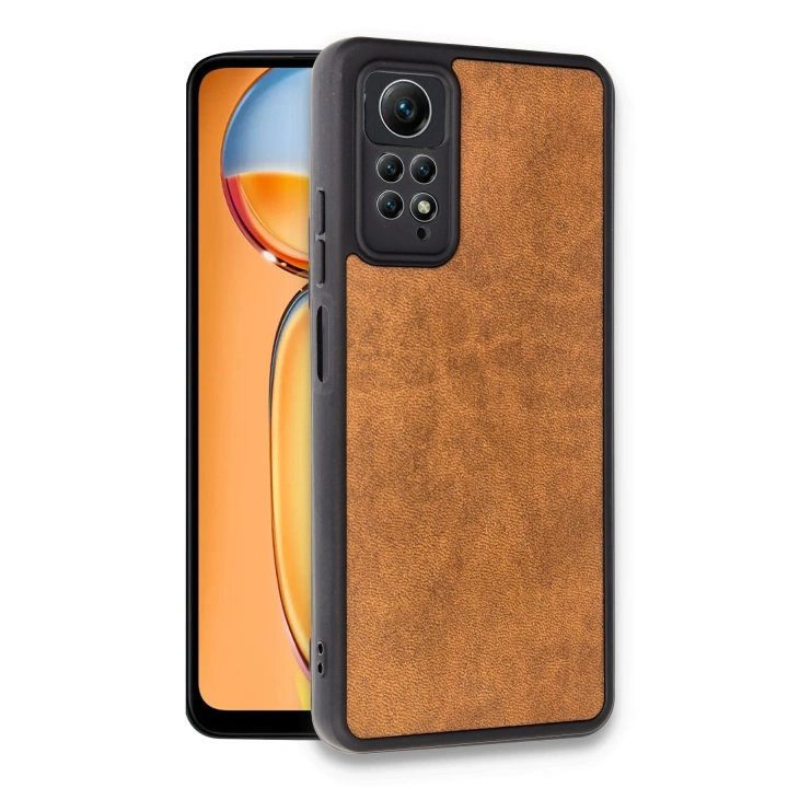 BFS  Xiaomi Redmi Note 12 Pro 4G Kılıf Aras Deri Kapak - Taba