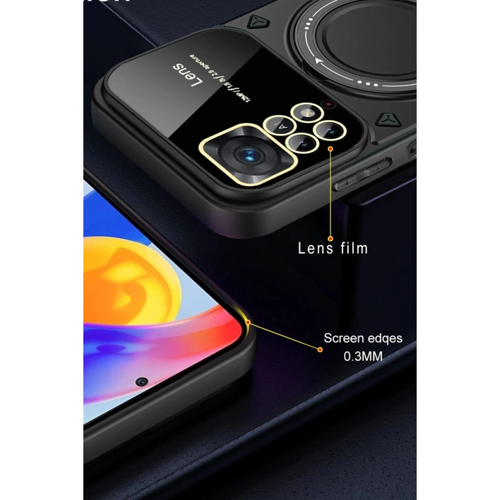 BFS  Xiaomi Redmi Note 12 Pro 4G Kılıf Joy Lens Standlı Kapak - Mor