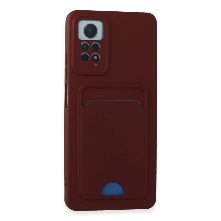 BFS Xiaomi Redmi Note 12 Pro 4G Kılıf Kelvin Kartvizitli Silikon - Bordo