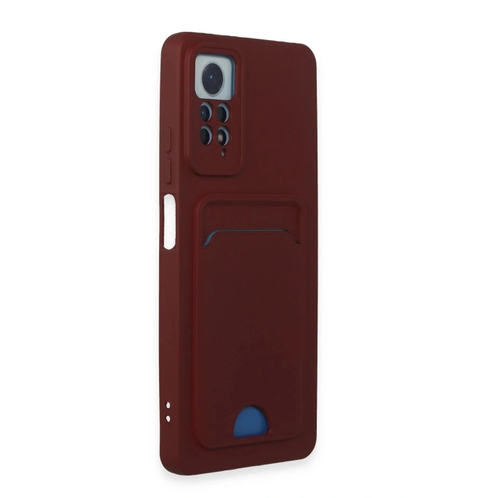BFS Xiaomi Redmi Note 12 Pro 4G Kılıf Kelvin Kartvizitli Silikon - Bordo