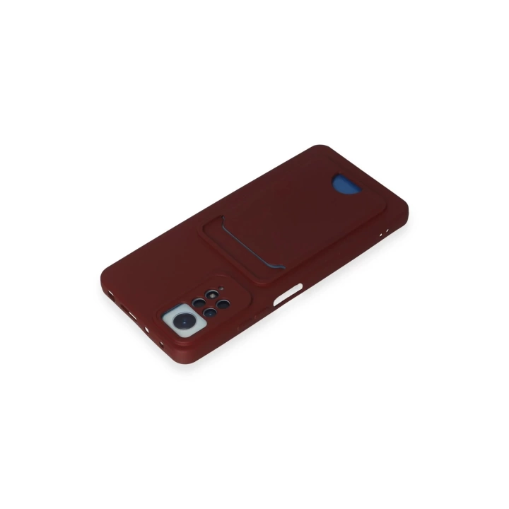BFS Xiaomi Redmi Note 12 Pro 4G Kılıf Kelvin Kartvizitli Silikon - Bordo