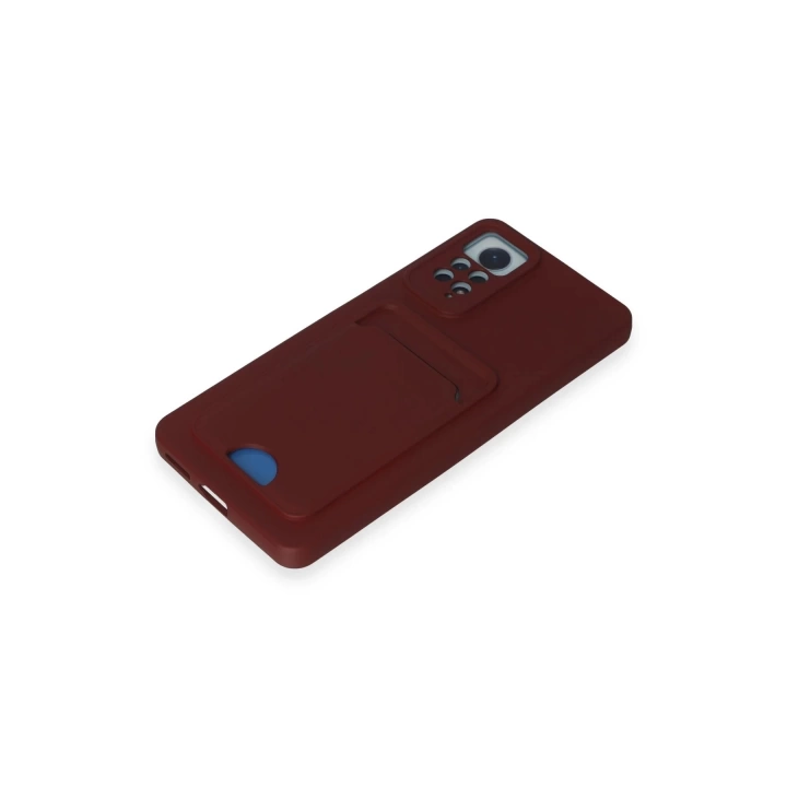 BFS Xiaomi Redmi Note 12 Pro 4G Kılıf Kelvin Kartvizitli Silikon - Bordo