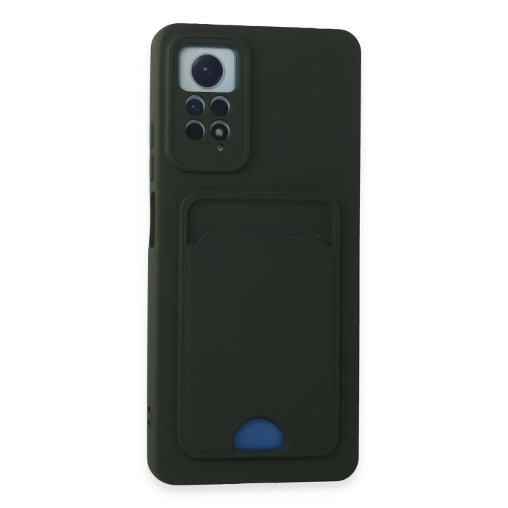 BFS Xiaomi Redmi Note 12 Pro 4G Kılıf Kelvin Kartvizitli Silikon - Koyu Yeşil