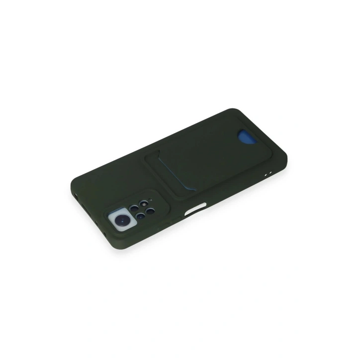 BFS Xiaomi Redmi Note 12 Pro 4G Kılıf Kelvin Kartvizitli Silikon - Koyu Yeşil
