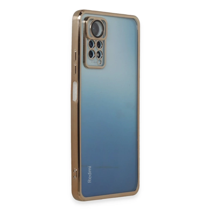 BFS  Xiaomi Redmi Note 12 Pro 4G Kılıf Razer Lensli Silikon - Gold