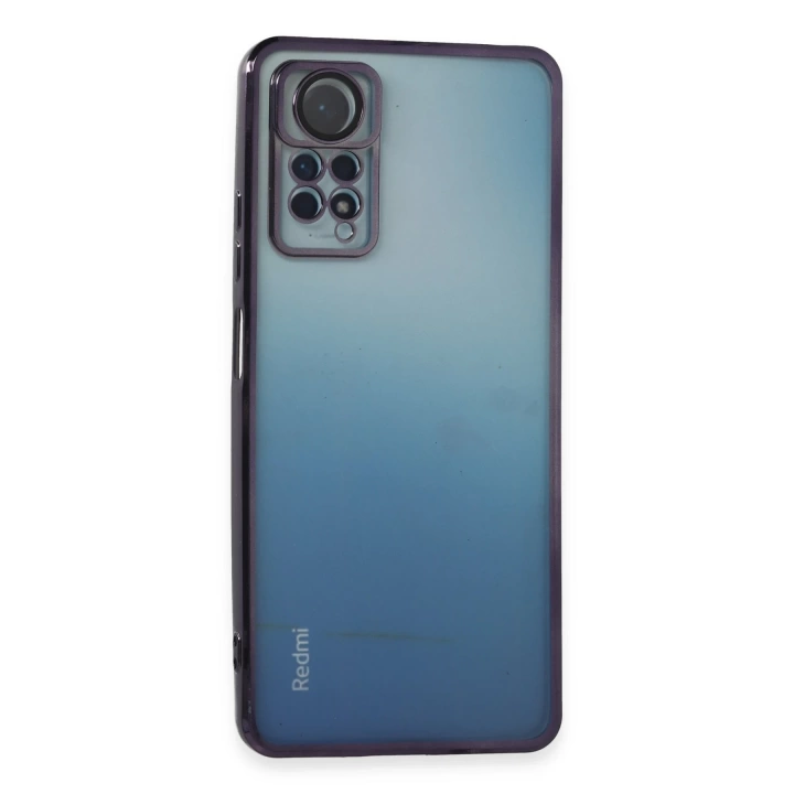 BFS  Xiaomi Redmi Note 12 Pro 4G Kılıf Razer Lensli Silikon - Mor