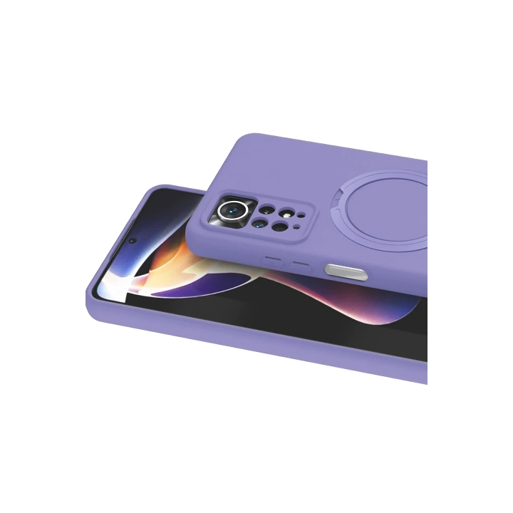 BFS  Xiaomi Redmi Note 12 Pro 4G Regal Magsafe Standlı Kapak - Lila
