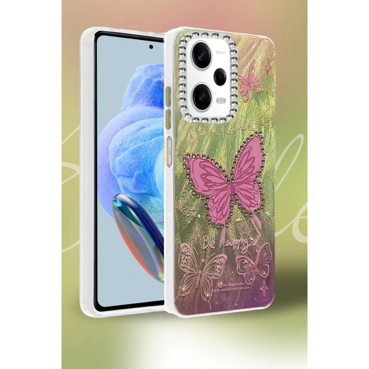 BFS Xiaomi Redmi Note 12 Pro 5G Kılıf Blade Aynalı Desenli Kapak - Desen 7