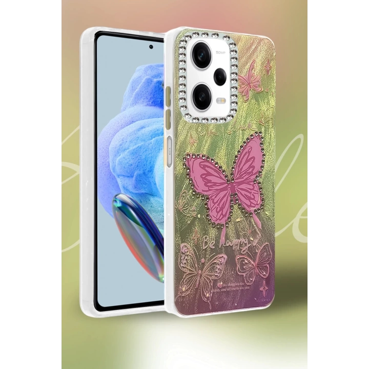 BFS Xiaomi Redmi Note 12 Pro 5G Kılıf Blade Aynalı Desenli Kapak - Desen 8