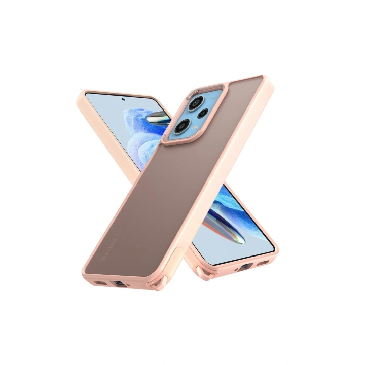 BFS Xiaomi Redmi Note 12 Pro 5G Kılıf Elegant Kapak - Pudra
