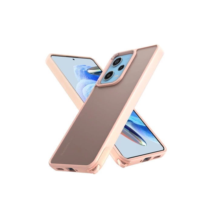 BFS  Xiaomi Redmi Note 12 Pro 5G Kılıf Elegant Kapak - Pudra