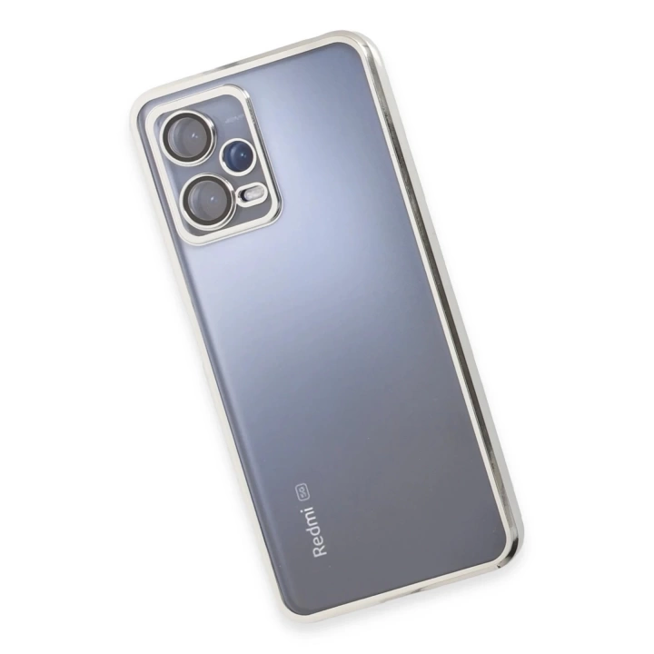 BFS  Xiaomi Redmi Note 12 Pro 5G Kılıf Razer Lensli Silikon - Gümüş