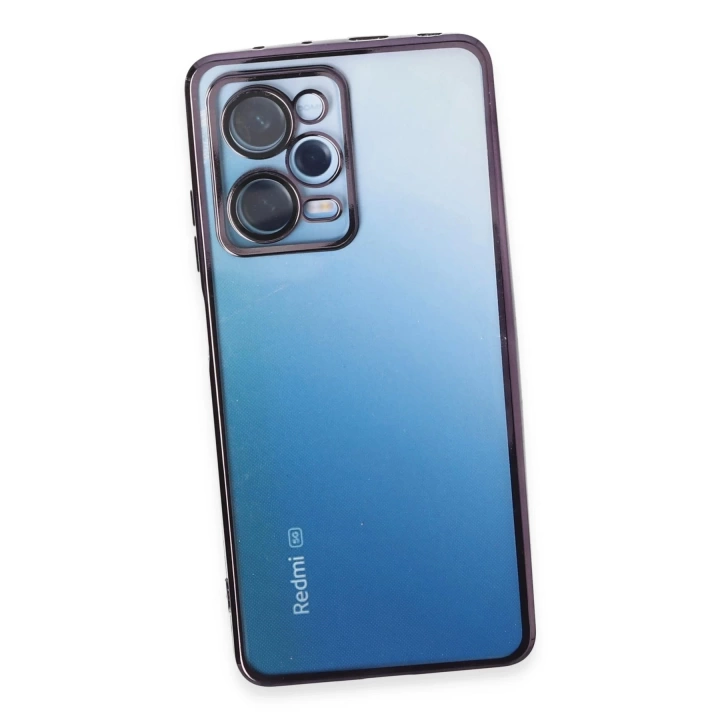 BFS  Xiaomi Redmi Note 12 Pro 5G Kılıf Razer Lensli Silikon - Mor