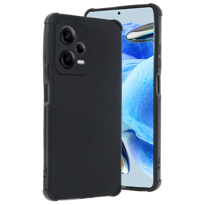 BFS  Xiaomi Redmi Note 12 Pro Plus Kılıf Loop Deri Silikon - Siyah