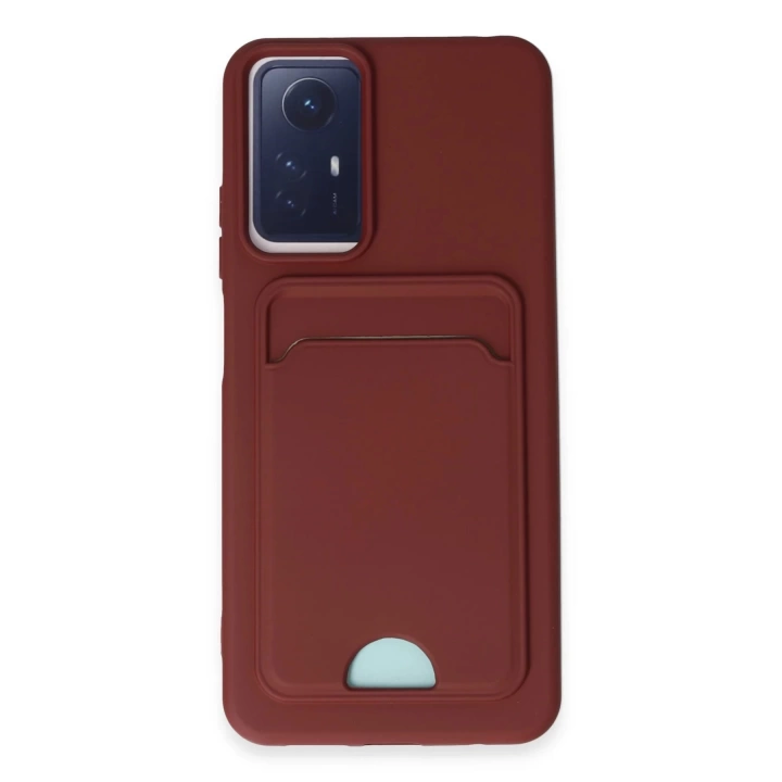 BFS Xiaomi Redmi Note 12S Kılıf Kelvin Kartvizitli Silikon - Bordo