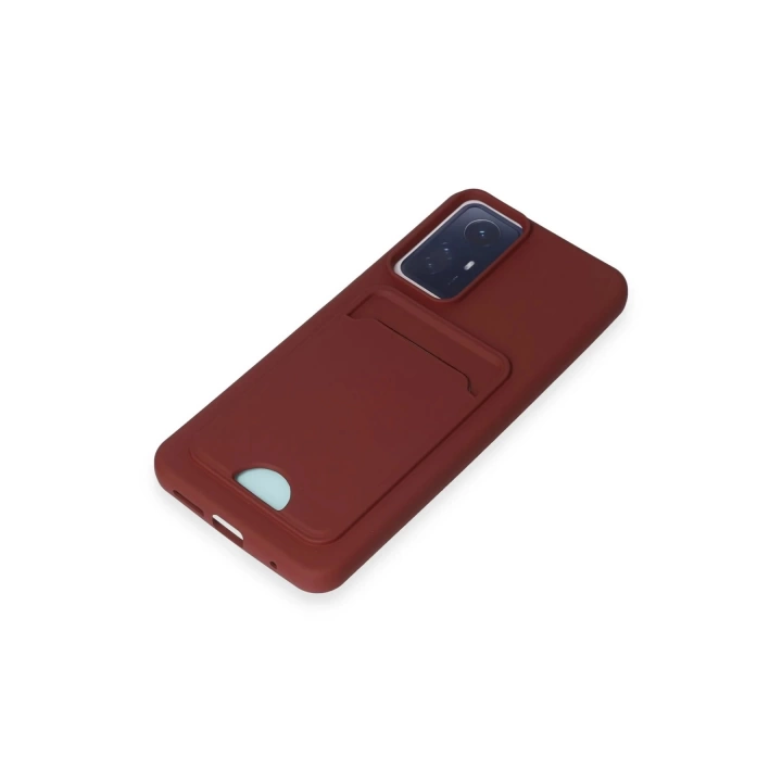 BFS Xiaomi Redmi Note 12S Kılıf Kelvin Kartvizitli Silikon - Bordo