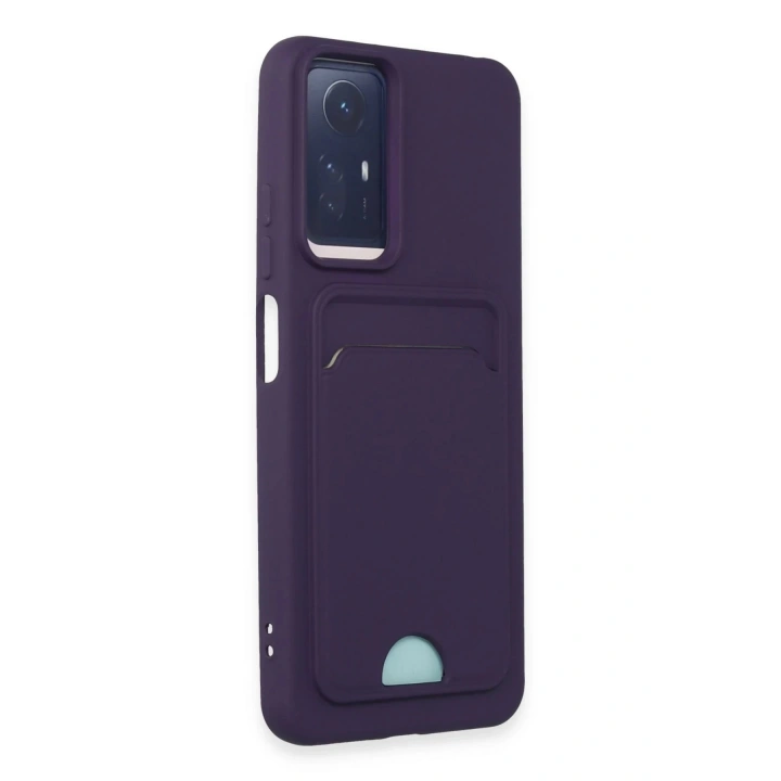BFS Xiaomi Redmi Note 12S Kılıf Kelvin Kartvizitli Silikon - Derin Mor