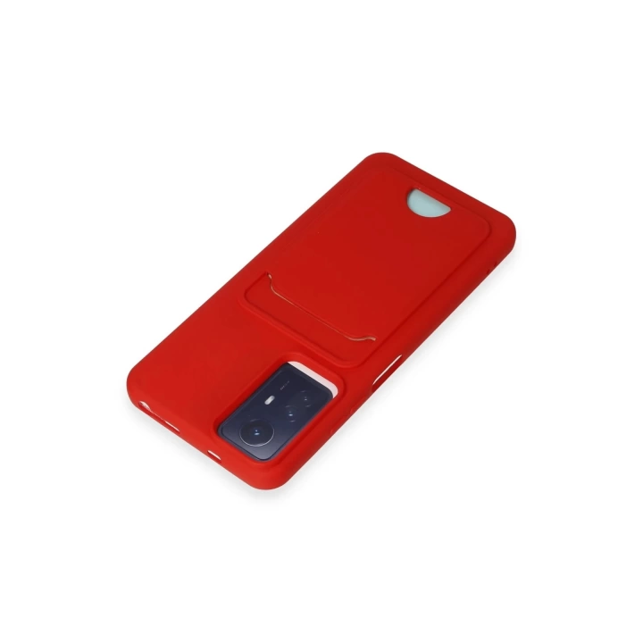 BFS Xiaomi Redmi Note 12S Kılıf Kelvin Kartvizitli Silikon - Kırmızı