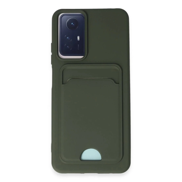 BFS Xiaomi Redmi Note 12S Kılıf Kelvin Kartvizitli Silikon - Koyu Yeşil