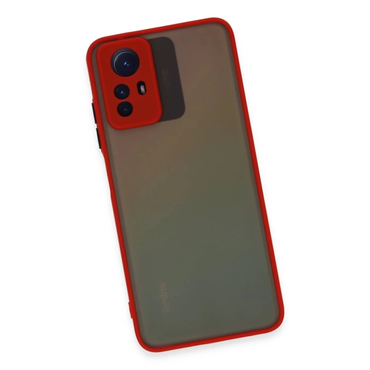 BFS  Xiaomi Redmi Note 12S Kılıf Montreal Silikon Kapak - Kırmızı