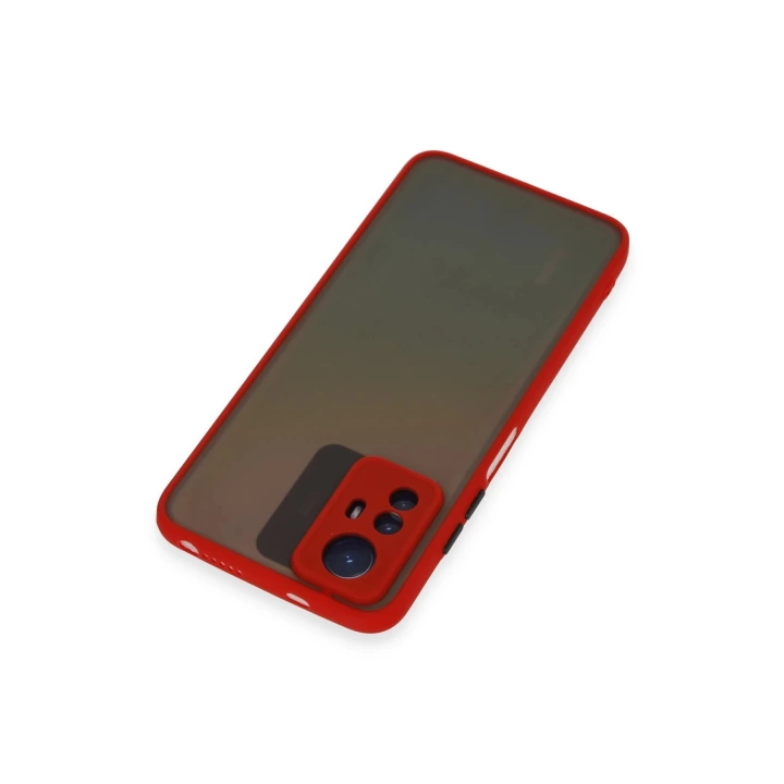 BFS  Xiaomi Redmi Note 12S Kılıf Montreal Silikon Kapak - Kırmızı