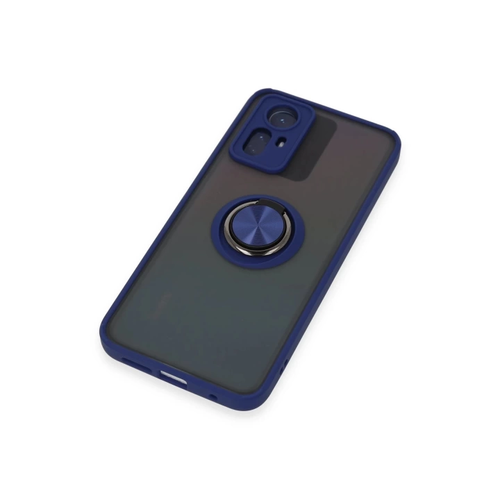 BFS  Xiaomi Redmi Note 12S Kılıf Montreal Yüzüklü Silikon Kapak - Lacivert