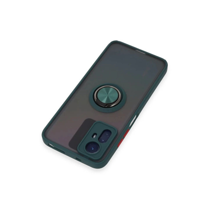 BFS  Xiaomi Redmi Note 12S Kılıf Montreal Yüzüklü Silikon Kapak - Yeşil