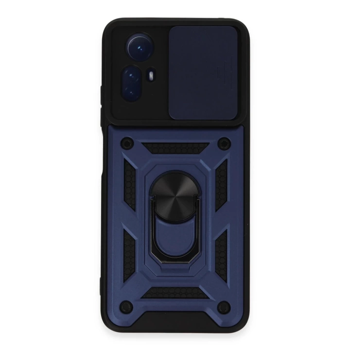 BFS  Xiaomi Redmi Note 12S Kılıf Pars Lens Yüzüklü Silikon - Lacivert