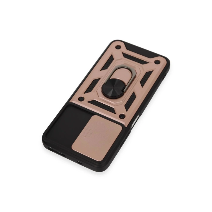 BFS  Xiaomi Redmi Note 12S Kılıf Pars Lens Yüzüklü Silikon - Rose Gold
